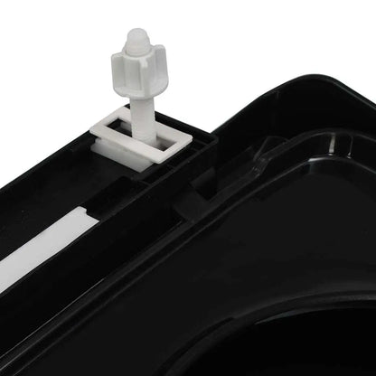 W2B VidaXL Quick-Release Elongated Toilet Seat Cover Soft-Close Design with UF Plastic Black for Bathroom