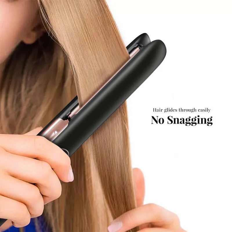 Wholesale 500F Hair Straightener Titanium Flat Irons Electric Ceramic Plate Flat Iron for Household LCD Display Straight Hair