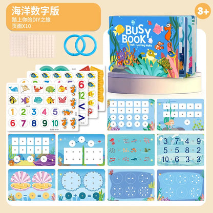 Montessori Educational Toys Preschool Kindergarten Learning Busy Book Sticker Activities for Kids Picture Books XH XHCP-241105