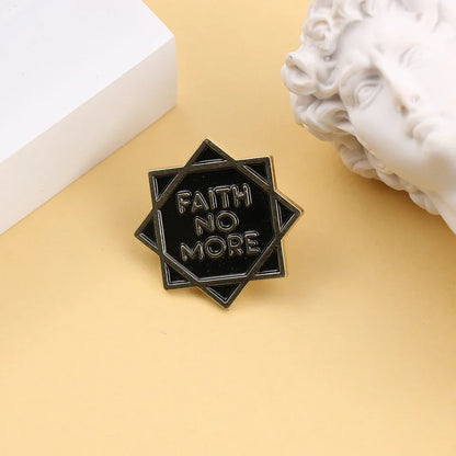 Shmik Funny Rock and Roll Band Enamel Pin Punk Letters Badge Album Collection Jewelry Gift for Music Fans