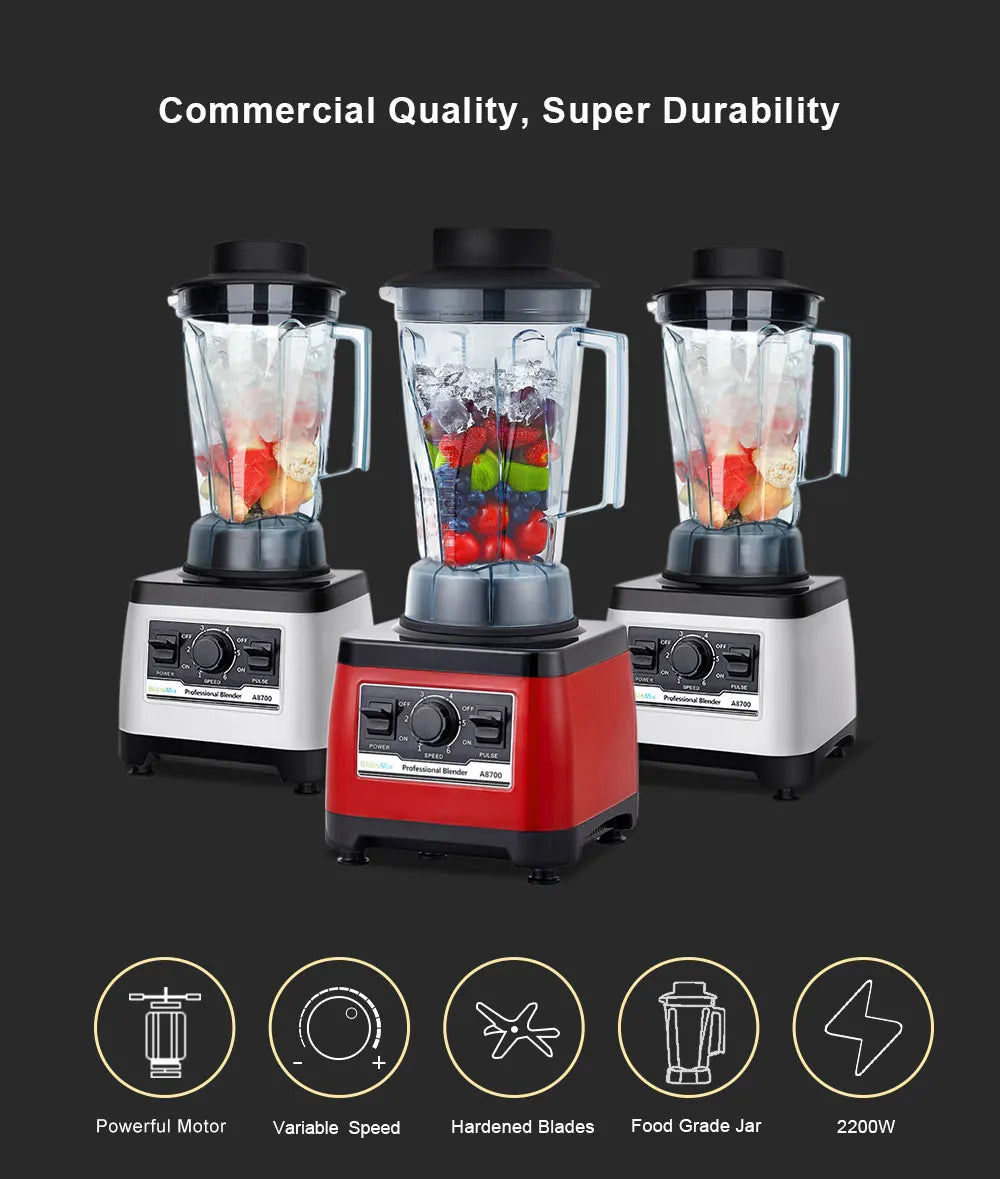 BioloMix【7 Years Warranty】BPA Free Heavy Duty Commercial Grade Blender Professional Mixer Juicer Ice Smoothies Peak 2200W
