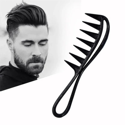 Barber Men Oil Comb Wide Tooth Shark Plastic Comb Hair Clipper Curling Salon Home Hairdressing Comb Massage Barber Stlying Tools