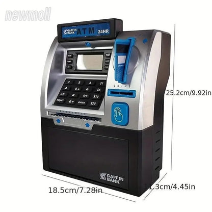 Interactive Plastic ATM Piggy Bank for Children Fun Real ATM Features Engaging Monetary Learning Game for Kids