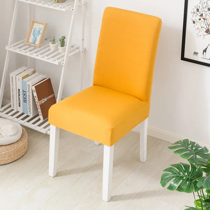 Simple Modern Household Dining Chair Slipcover Half-Pack Stretch Polyester Cover Wear-Resistant and Dustproof