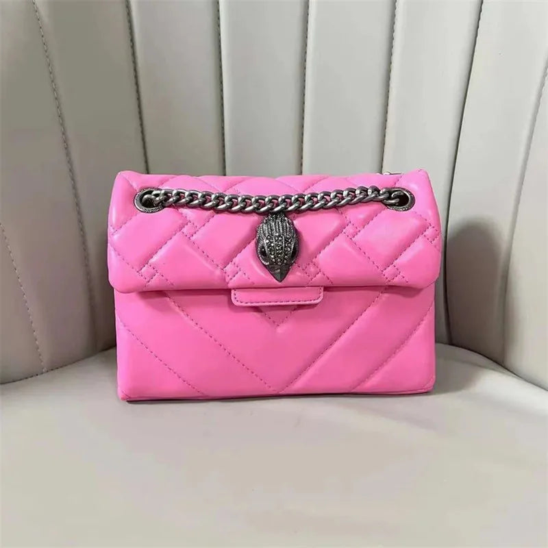 Foreign Trade Cross-Border E-Commerce Women's Chain Crossbody Shoulder Bag Flap Closure PU European Retro Style Small Handbag