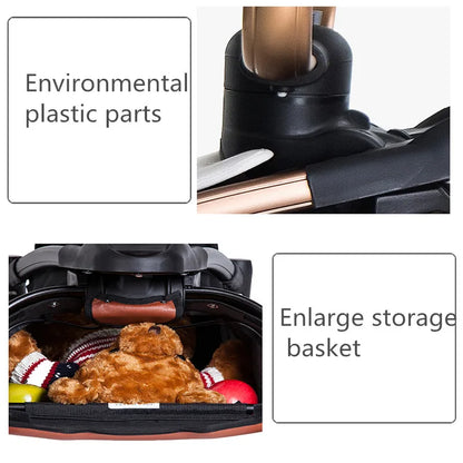 Factory Price Luxury 3-in-1 Travel System Stroller Pushchair Baby Carriage