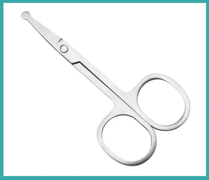 Nose Hair Scissors Mini Stainless Steel Round Head Beauty Trimmer Nose Hair Trimmer Portable Ergonomics Nose Hair Cutter