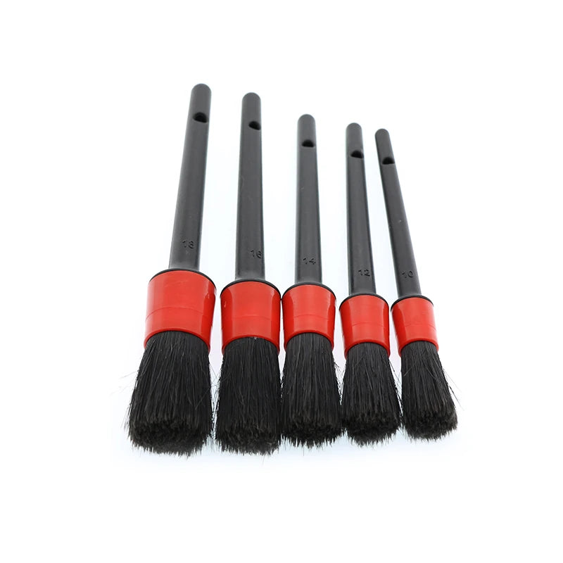 High Quality 5pcs Plastic Car Detailing Brush Kit Wholesale Set for Car Cleaning Air Conditioner Outlet Premium Car Wash Brushes