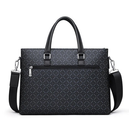 Business Men Office Bag Casual Men Briefcase Leather Laptop Bags Luxury 14 Inch Laptop PVC Briefcase Bag