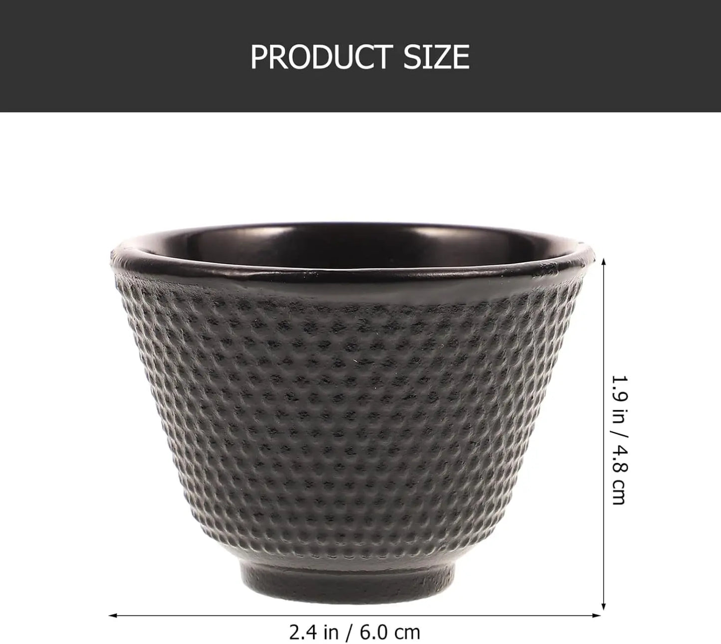 Tea Cup Black Tea Cups Japanese Cast Iron Tea Set Chinese Kung Fu Teacup Handcraft Mugs Set Enameled Interior 2oz/60ml