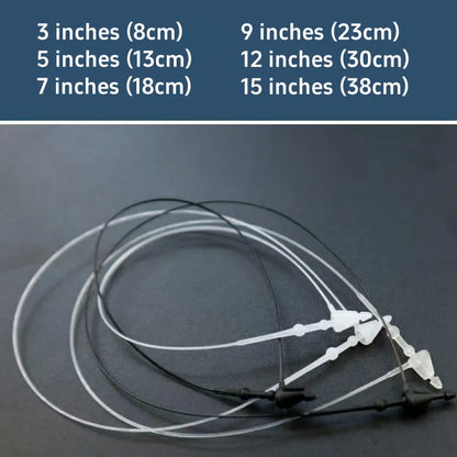 hang Tag Snap Lock Pin Security Loop hang Tag String 5 Inch Plastic Safety Black Loop Lock Tag Pin Custom Enamel Blue Metal