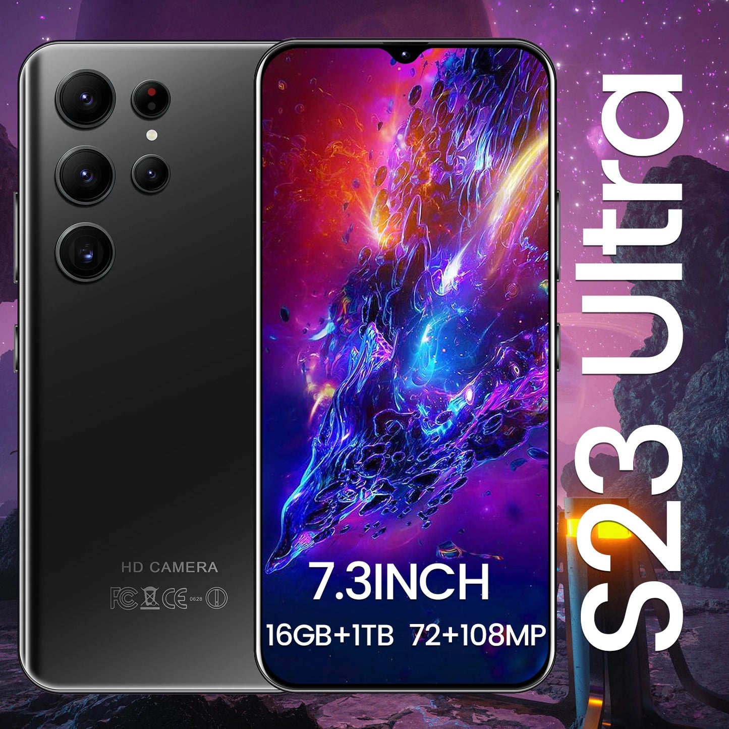 2023 New 3g 4g 5g Android Cell Phone Celular Low Price Telephone S23 Ultra 1TB 7.2 Inch Smart Phone