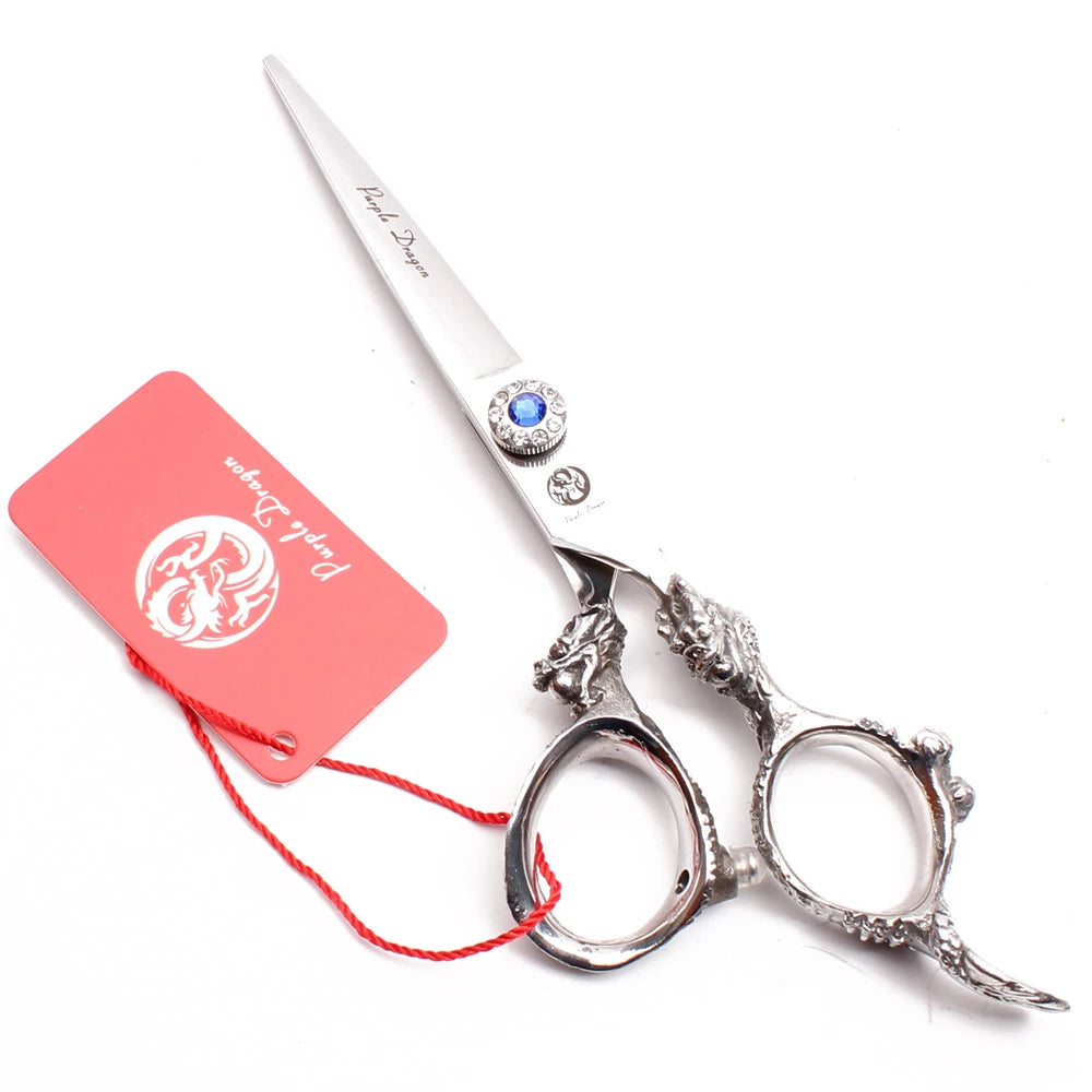 Hair Scissors 5.5" 6.0" 440C Purple Dragon Hairdressing Scissors Cutting Shears Hair Thinning Shears Professional Scissors Z9004