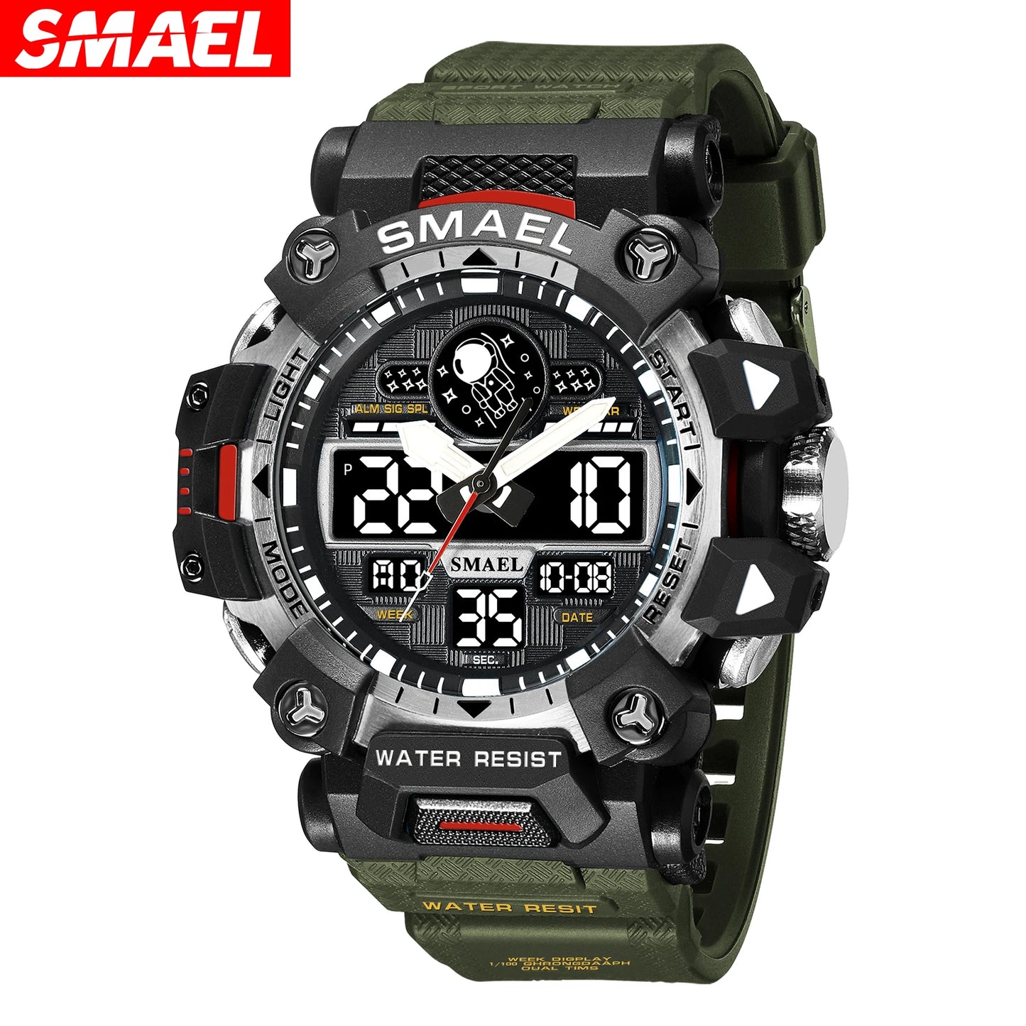 NEW Style SMAEL 8078 Electronic Watches Men's Student Watch Outdoor Sports Luminous Multi-function Quartz Digital Watch Relojes