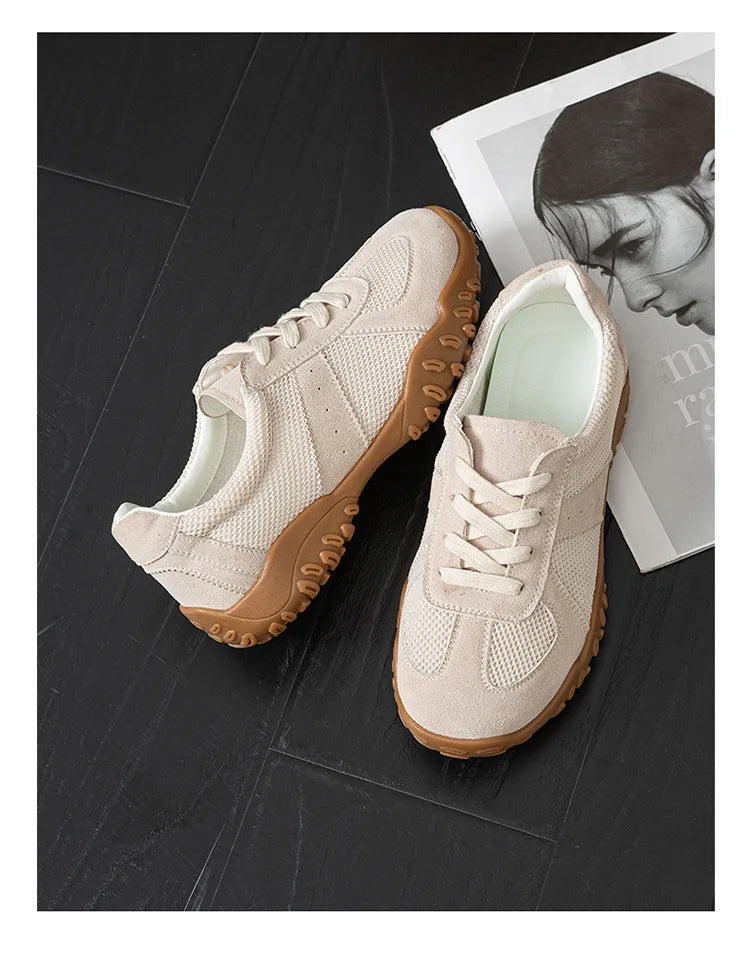 Thick-Soled German Training Women 2026 Autumn Versatile Sports Shoes Fashionable Soft-Soled Breathable Mesh Forrest Gump Shoes