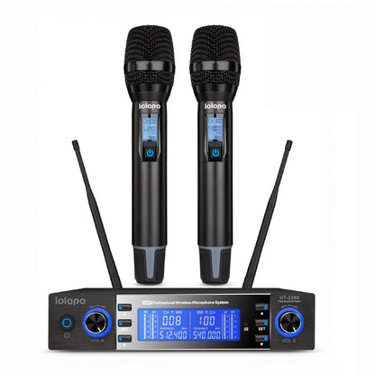 IQlQPQ HT2288 Professional UHF Wireless Dynamic Handheld Mic Portable Conference KTV & Church Microphone Kids Compatible