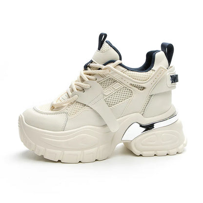 Summer Comfortable 10cm Height Increasing Wedges Shoes Ladies Women High Heel Sneakers Women Shoes