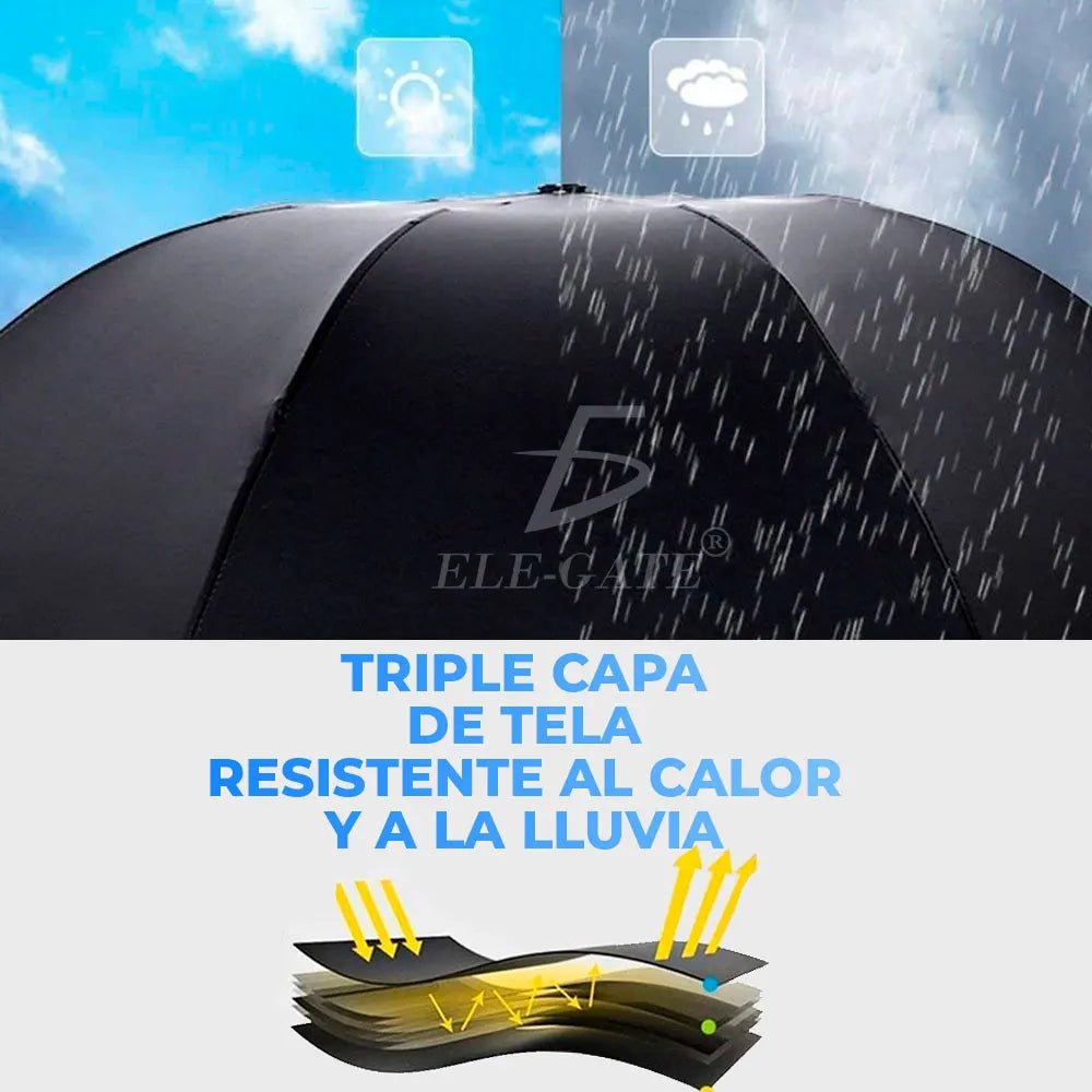 Elegate Folding Umbrella 97cm Nylon Manual Open Anti UV Minimalist Design For Travel Sunny And Rainy Use