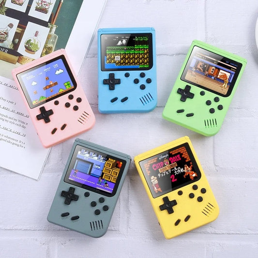 New 400 Classic Retro Color Screen Handheld Game Console Mini Player with TV Connectivity & Two Players Support