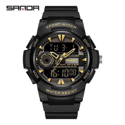 New Waterproof Digital Sports Watch SANDA 6082 High Quality Men's Sports Watch Multi-function Electronic Watch Relogio Masculino