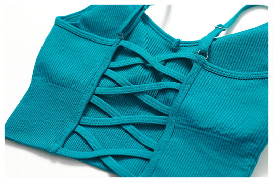 Joyyoung ODM/OEM New Sexy Training Apparel Seamless Ribbed High ed Bra Scrunch Shorts Yoga Sets Fitness Sports Clothing