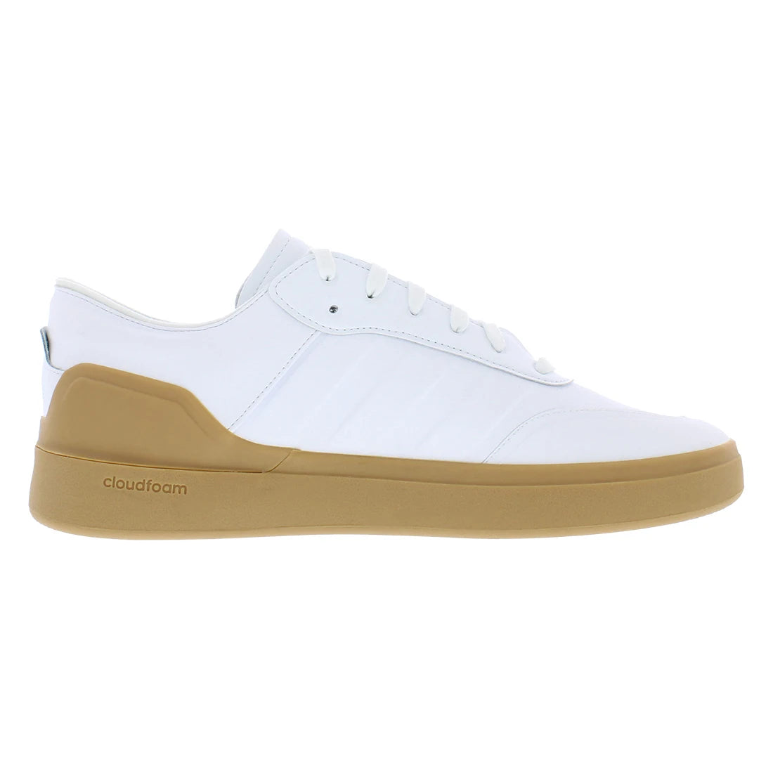 For Men's Court Revival Lace-up Solid Sneakers Cloud White Gum Fashionable Height Increasing EVA Insole Walking Shoes