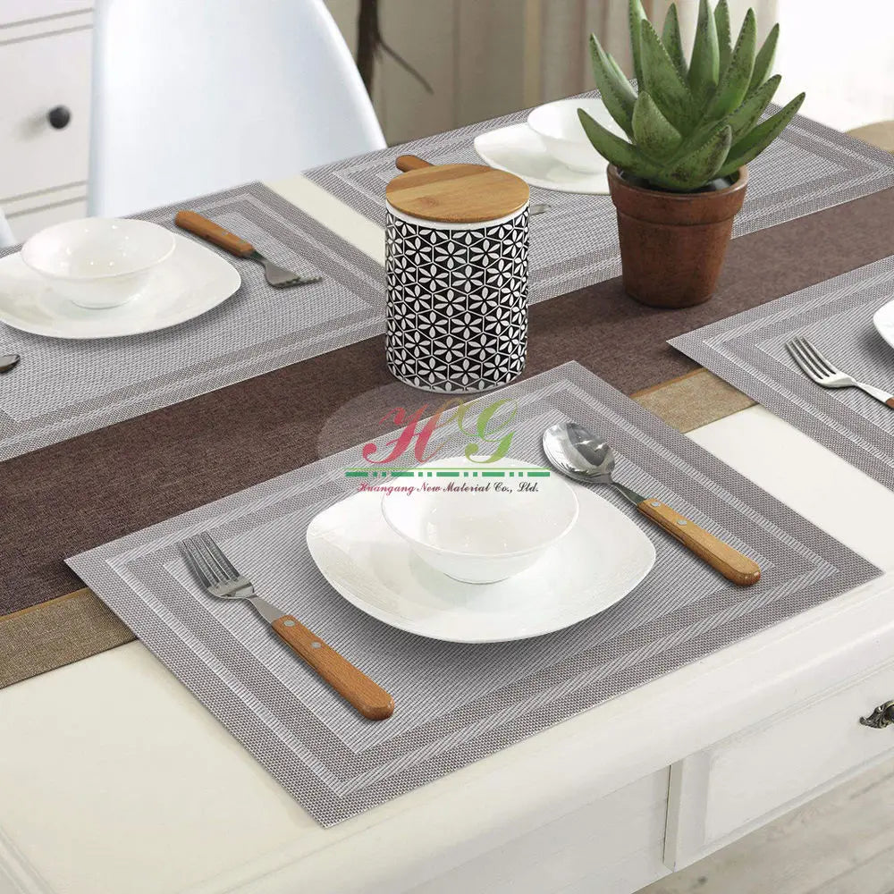 HuanGang Factory Manufacture  Strip Placemat Kitchen Necessary Beautiful Pattern
