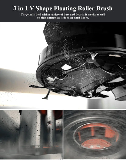 Robot Vacuum Cleaner G20S, 6000Pa Suction,Remote Upgrade, 2 in1 Wet Dry Mop, Wifi App, Smart Vaccum Auto Floor Washing for Home,