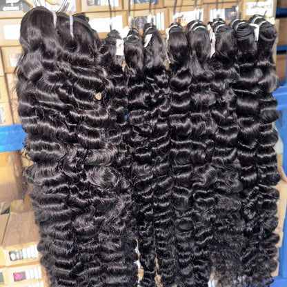 Wholesale Raw Human Hair Burmese Curly Natural Wavy Remy Hair Grade Virgin Cuticle Aligned Cambodian Straight Hair Extensions
