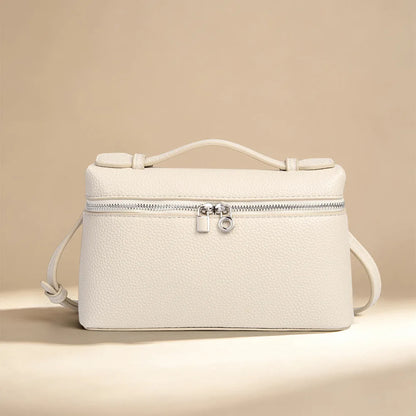 Signature Chic Lunch Bag Versatile Single-Shoulder Pu Cosmetic Bag Women Niche Elegant Crossbody Box Purse Zipper Small