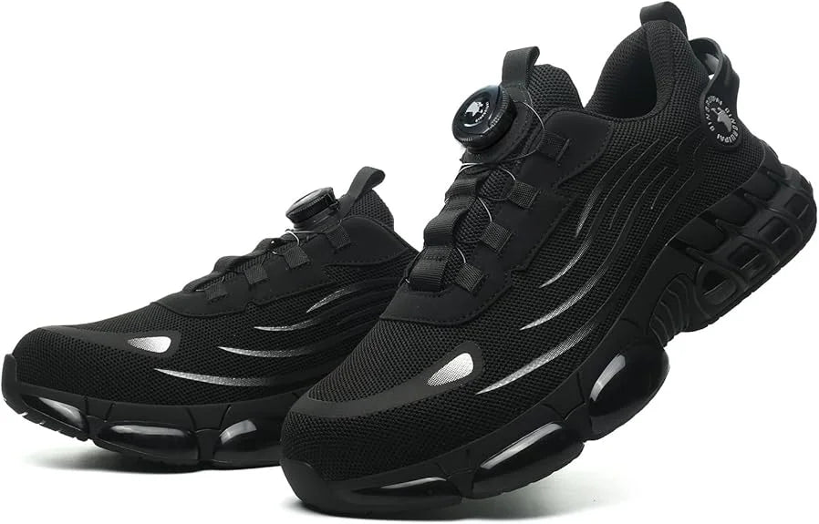 Rotating Button Mens Safety Shoes Steel Toe Smash Puncture Proof Man Work Shoes Protection Sneakers Wear-resistant Shoes for Men