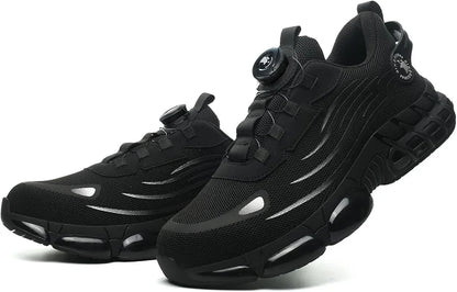 Rotating Button Mens Safety Shoes Steel Toe Smash Puncture Proof Man Work Shoes Protection Sneakers Wear-resistant Shoes for Men