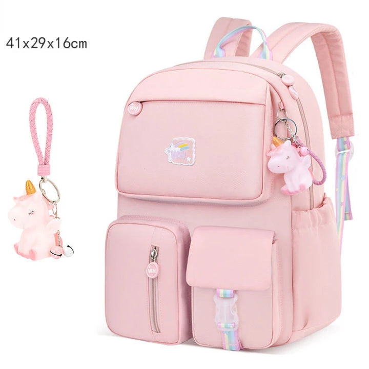 Cartoon Students Children Backpack Girls Schoolbag Lightweight 1-6 Grade School Bag Waterproof Kids Backpack Kawaii Backpack