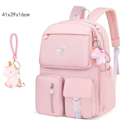 Cartoon Students Children Backpack Girls Schoolbag Lightweight 1-6 Grade School Bag Waterproof Kids Backpack Kawaii Backpack