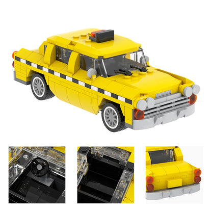 MOC City Toy Car Taxi in New York  Model Plastic Building Block Sets for Kids Toys MOC4150