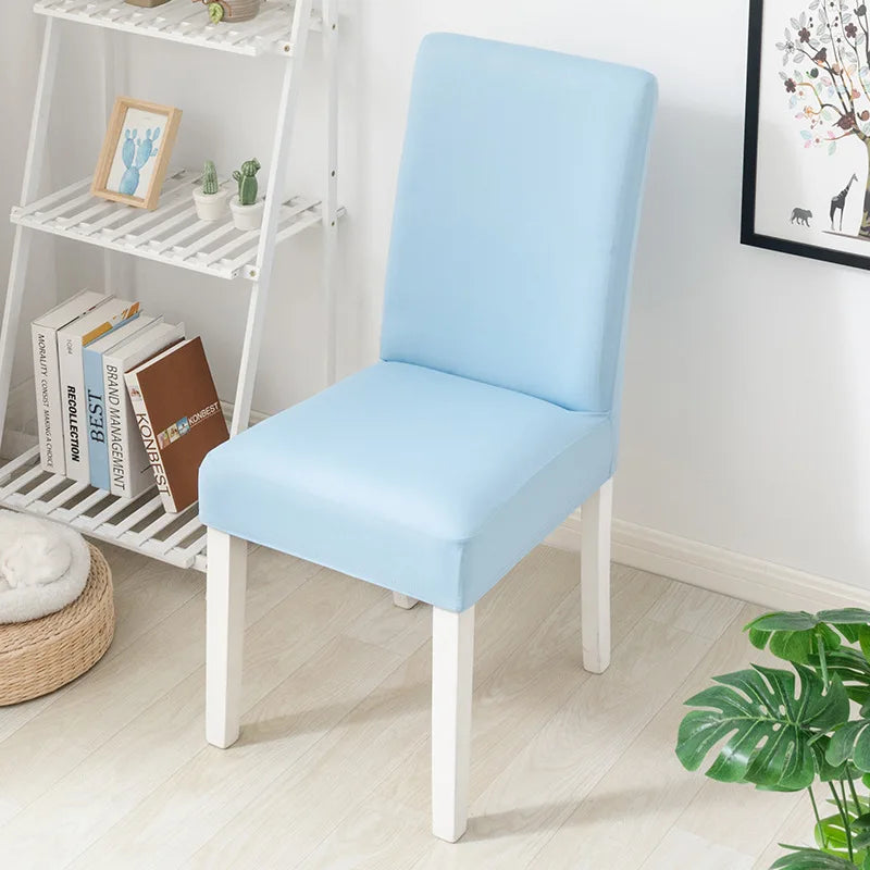 Simple Modern Household Dining Chair Slipcover Half-Pack Stretch Polyester Cover Wear-Resistant and Dustproof