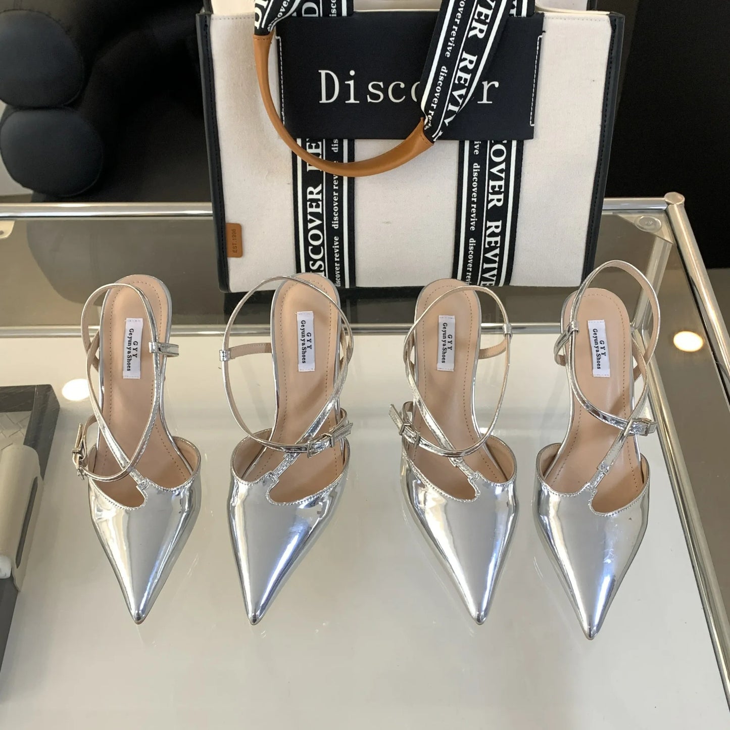 2025 Autumn Factory Stock Hot Selling Women's Single Shoes New Pointed Thin High Heels with Anti-Slip Straps for Summer Outdoors