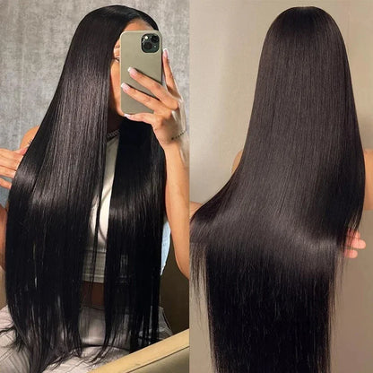 Lemoda 13x4 Lace Front Wigs Human Hair Pre Plucked with Baby Hair 12A Brazilian Straight Human Hair Wigs for Black Women