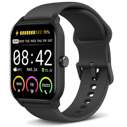 Smartwatch Gift for Men and Women, 1.8" HD Full Touch Screen, Make & Receive Calls, Message Notifications, 100+ Sports Modes