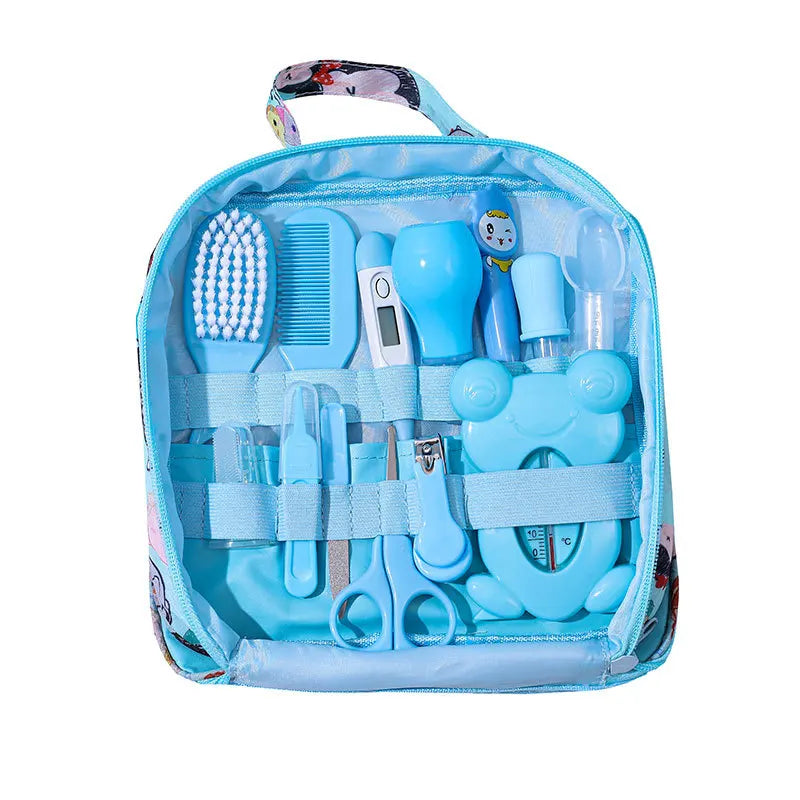 Baby Care Bag Set New Born Baby Products Baby Nasal Aspirator Nail Clipper Thermometer 13 Piece Daily Cleaning Care