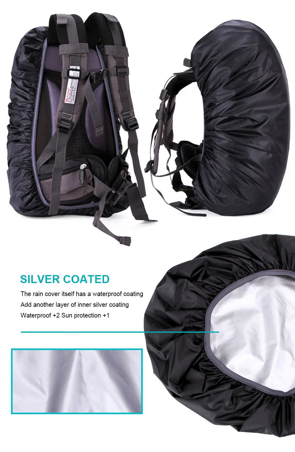 LOOGDEEL Practical Backpack Rain Shield Outdoor Camping Hiking Backpack Protective Cover Waterproof Dustproof Sun-protected Bag
