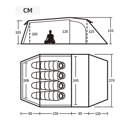 Naturehike Opalus 2 3 4 Tent 2 3 4 Person Hiking Tent 4 Season Tent Ultralight Family Travel Tent 20D Waterproof Camping Tent