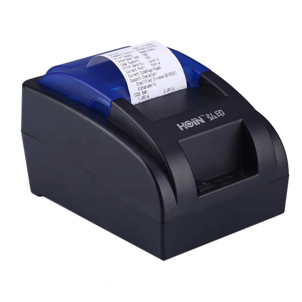 Hoin 58mm Thermal Receipt Bill Printer With Bluetooth Interface Thermal Ticket Printer