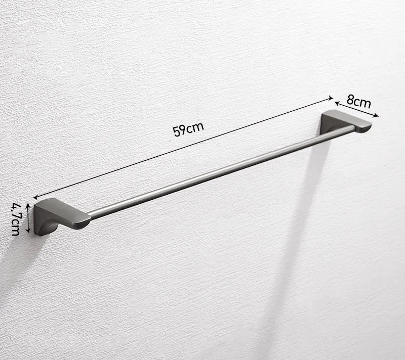 Gun Grey Bathroom Hardware Towel Bar Set Stainless Steel Bathroom Accessories Set