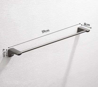 Gun Grey Bathroom Hardware Towel Bar Set Stainless Steel Bathroom Accessories Set