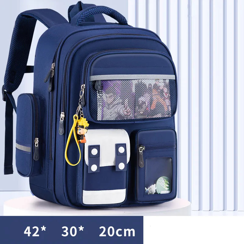 Fashion British Style Students 1-6 Grade School Bags to Reduce the Burden of Lightweight Shoulder Bag Mochila Escolar