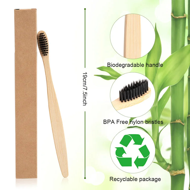 Eco-friendly Travel Hotel Soft Bristle Bamboo Toothbrush With Cheap Price
