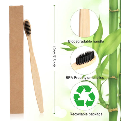 Eco-friendly Travel Hotel Soft Bristle Bamboo Toothbrush With Cheap Price
