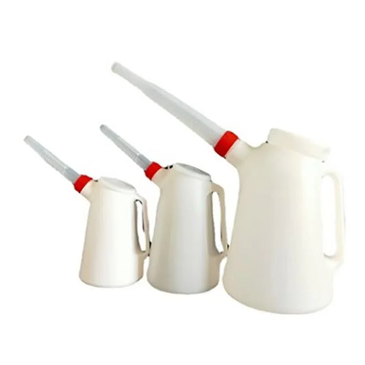 Universal 3L Flexible Spout Plastic Oiler Pot 1pc Garage Oil Fuel Measuring Jug for Car & Motorcycle Vehicle Tools Application