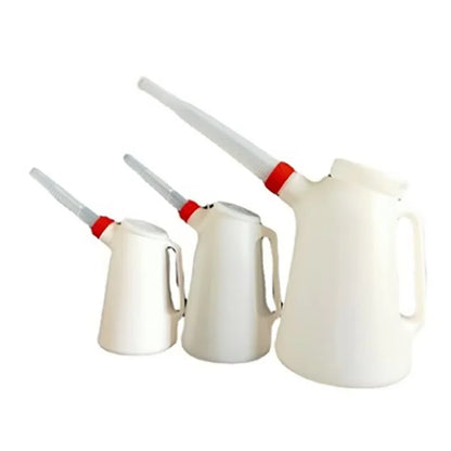 Universal 3L Flexible Spout Plastic Oiler Pot 1pc Garage Oil Fuel Measuring Jug for Car & Motorcycle Vehicle Tools Application